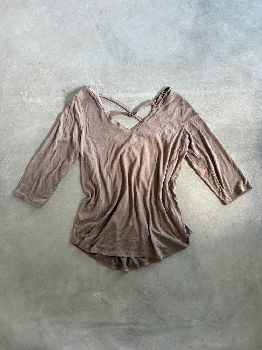 Vintage American Eagle Outfitters Brown V-Neck Top